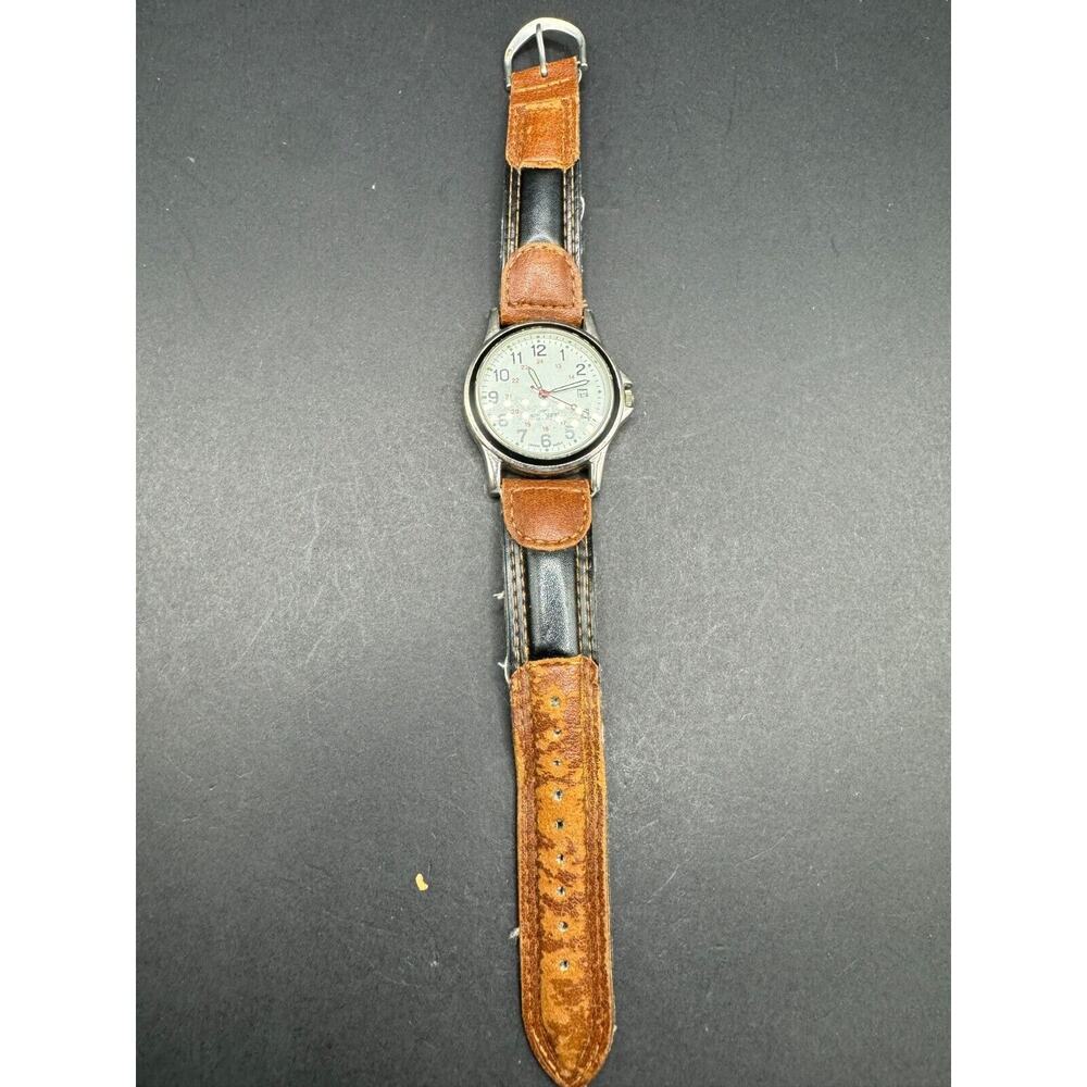 Vintage Men's Silver Tone Puritan 24 Hours Military PUR60562W Date Watch WR 100F - Picture 2 of 8